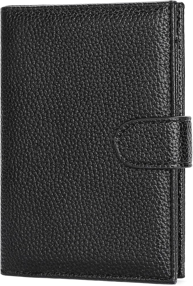 Passport Holder Wallet for Women,RFID Blocking Zippered Coins Pocket and Cash Slot Slim Compact Travel Wallet Passport Cover Case