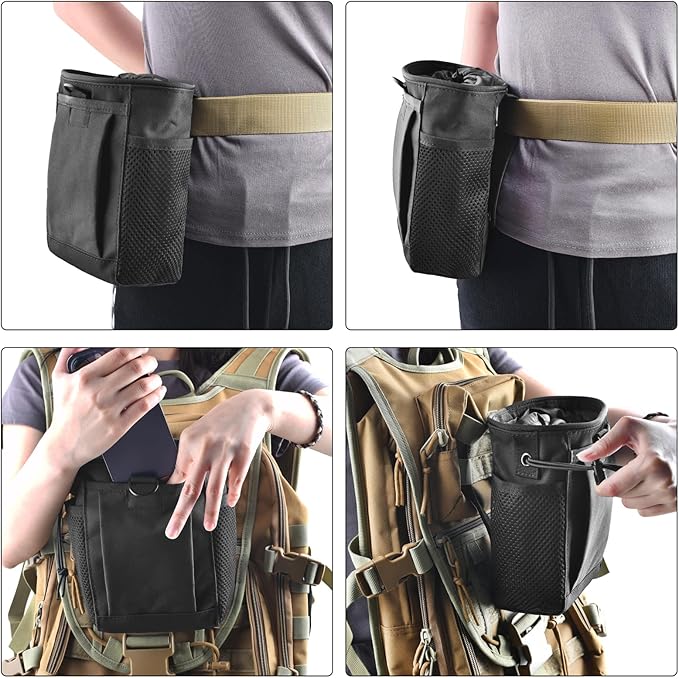TRIWONDER Tactical Cigarette Pouch Molle Small Military Bag Battery Cigarette Case EDC Utility Card Holder Lighter Slot Mini Cigar Waist Pack