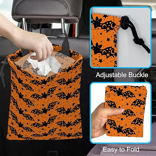 Car Trash Can Waterproof Garbage Bag Hanging for Car Back Seat