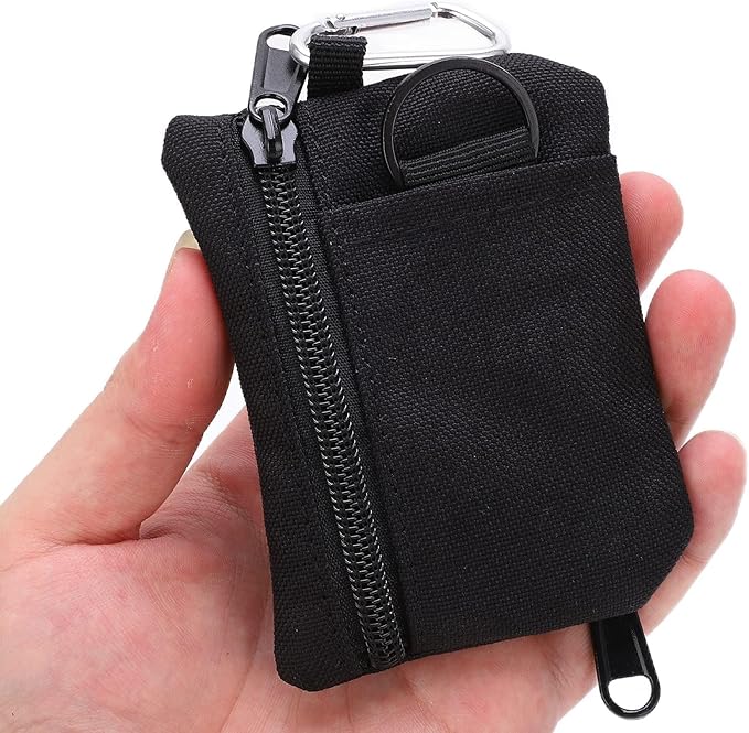 HERCHR Mini Size EDC Utility Pouch Bags First Aid Pouch Organizer Storage Pouch Waist Pack with Carabiner