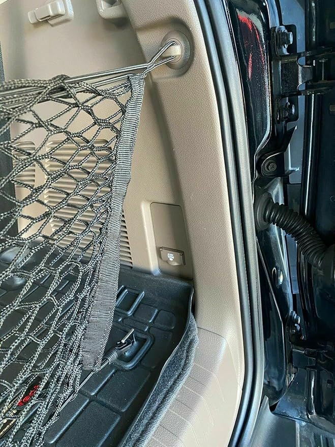 Rear Trunk Organizer Cargo Net for Lexus GX460 2010-2023 – Envelope Style Cargo Net for SUV – Premium Mesh Elastic Car Trunk Organizer Vehicle Carrier Storage – Compatible with GX460