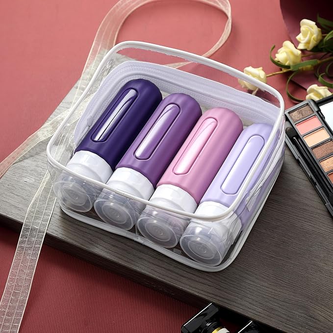 Mrsdry 16 Pack Travel Bottles for Toiletries, Leakproof Travel Containers for Toiletries, TSA Approved Silicone Travel Accessories Squeezable Refillable 3oz for Shampoo Conditioner Lotion