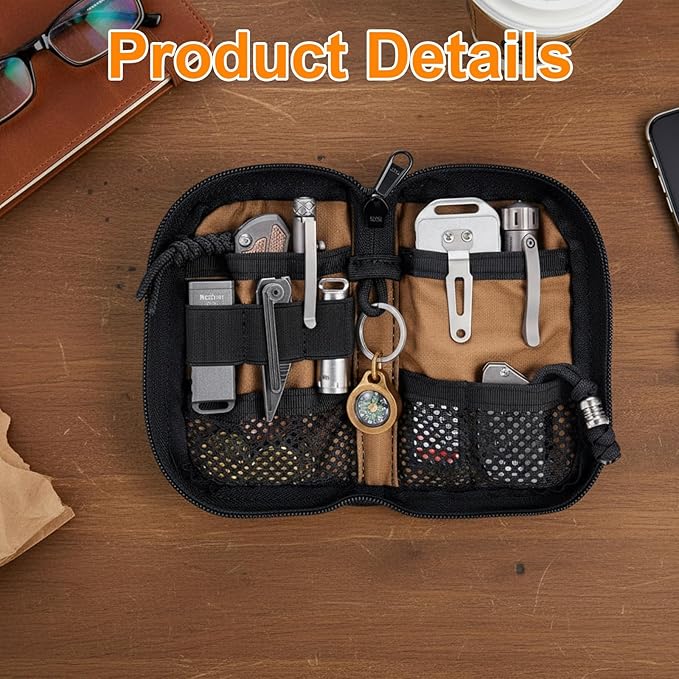 Mini EDC Pouch, Small Tactical EDC Molle Belt Pouch for Men, Portable Military Carry Accessory for Phone, Tools, and Essentials