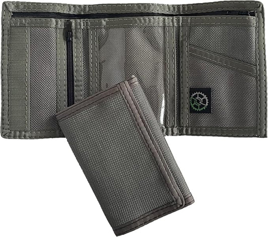 Nylon Trifold Wallet with Coin Pocket (Grey Ballistic)