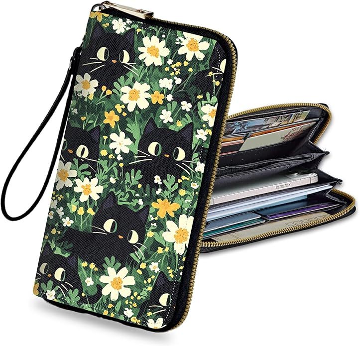 Wristlet Wallet for Women, RFID Blocking Phone Wallet, Large Capacity Zip Around Clutch, Fits iPhone 15 Pro Max, Travel Organizer Purse
