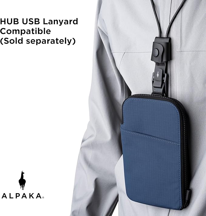 ALPAKA Zip Travel Wallet - Store Your Travel Accessories Efficiently - 3 Internal Pockets For Your Passport and More - 2 Card Slots - Made From Recycled and RFID-Protective Material
