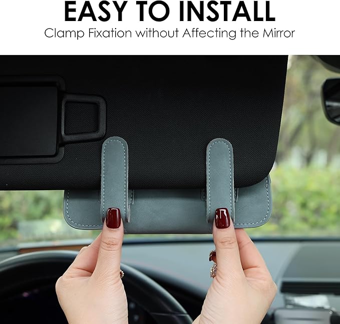 COOLYOUTH Sunglass Holder for Car Visor Car Sunglass Holder Glasses Holder with Clip Car Accessories for Women Men