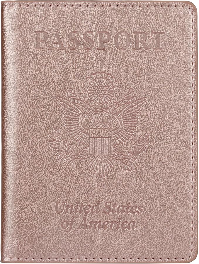 TIGARI Passport Holder for Travel Women Men, Valentines Day Gifts PU Leather Wallet Cover Case Sleeve, Waterproof Protected Document Organizer, Vacation Plane Cruise Travel Essentials