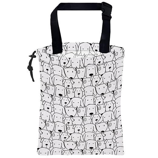 Car Trash Bag Abstract Dog Hanging Drawstring Car Organizer and Storage Bag with Adjustable Buckle Canvas Garbage Bin for Back Seat or Hanging Headrest Car Decor Road Trip Essentials