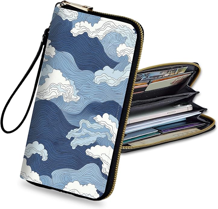 Wristlet Wallet for Women, RFID Blocking Phone Wallet, Large Capacity Zip Around Clutch, Fits iPhone 15 Pro Max, Travel Organizer Purse