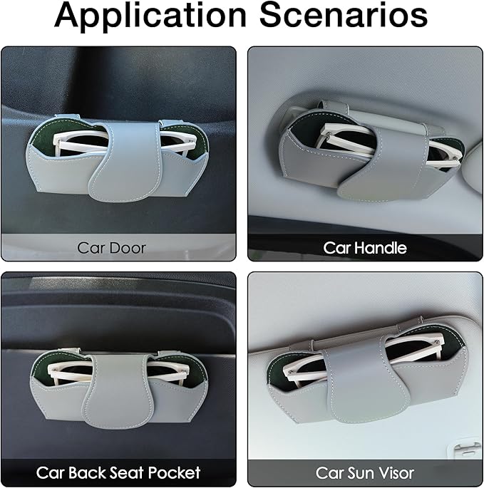 KINIVA Sunglass Clip & Holder, Magnetic Glasses Case for Car Organizer