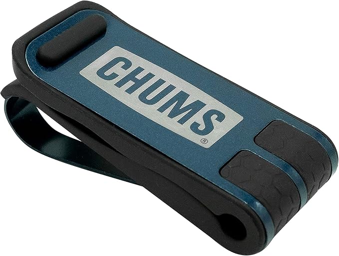 Chums Glasshopper Clip - Metal Sun Visor Glasses Holder for Vehicles - Car, Truck, or SUV Sunglasses Mount Attachment (Navy), 1 Pack