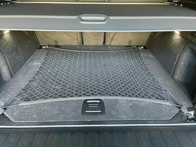 Rear Trunk Organizer Cargo Net for BMW X5 2007–2025 – Floor Style Cargo Net for SUV – Premium Mesh Elastic Car Trunk Organizer Vehicle Carrier Storage – Compatible with X5