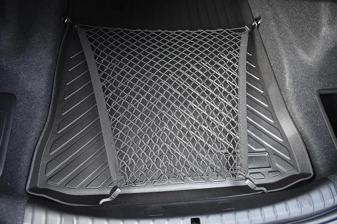 Trunk Organizer Cargo Net for BMW 5-Series 1999-2023 – Floor Style Cargo Net for Sedan – Premium Mesh Car Trunk Organizer Vehicle Carrier Storage – Compatible with BMW 5-Series