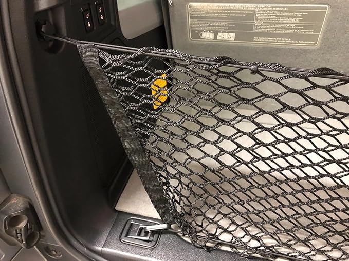 Rear Trunk Organizer Cargo Net for Toyota Sequoia 2008–2026 – Envelope Style Cargo Net for SUV – Premium Mesh Car Trunk Organizer Vehicle Carrier Storage – Compatible with Sequoia