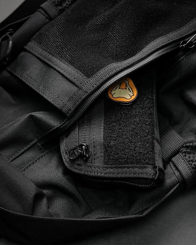 VIPERADE VE21 EDC Pouch Small Pocket Organizer with 9 Compartments, Pocket Tool Pouch with Patches Display Panel, Mini Organizer Bag for Men (Black)