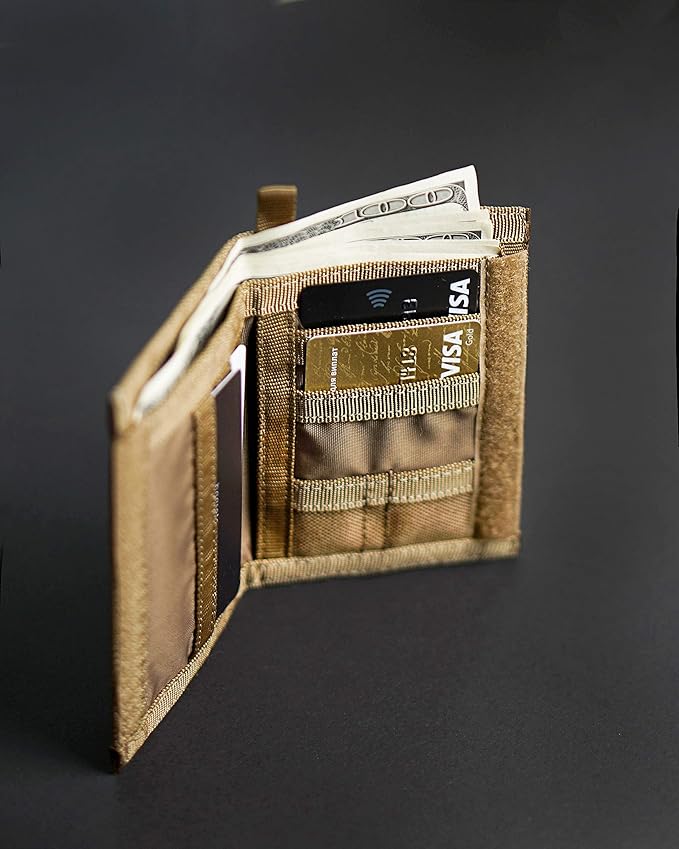 Chameleon Bifold Mens Nylon Wallet-Military Tactical Men Wallet- Canvas Thin Front Pocket Travel Bi-Fold Wallet-Best Nylon Travel Pouch