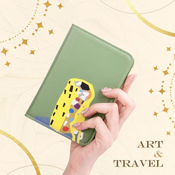 Lychii Slim Passport Holder RFID Blocking Travel Wallet - PU Leather Protector Case for Quick TSA Access, Secure Boarding Passes & ID Cards for Men Women International Travel