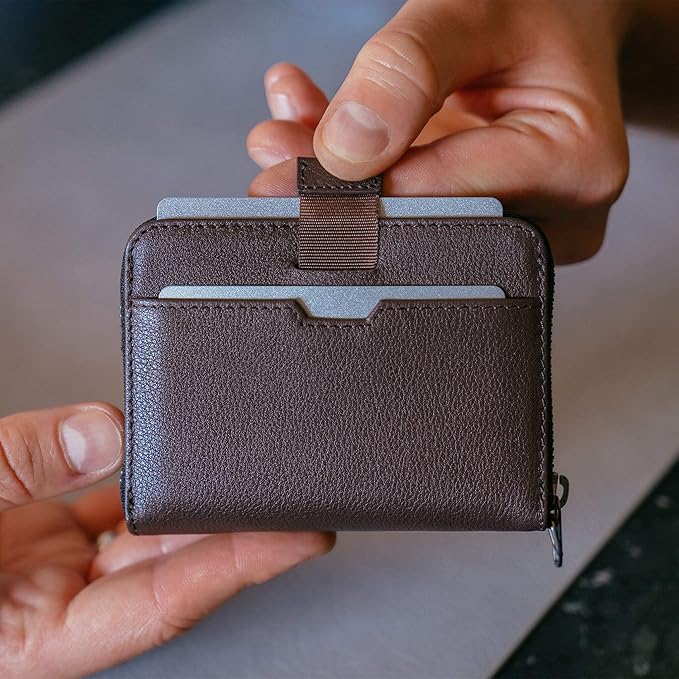 Vaultskin Mayfair Premier Leather Zip Wallet - Ultimate RFID Safety, Streamlined for Style & Functionality for Men and Women