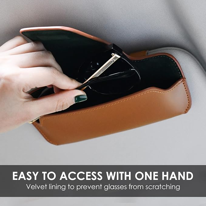 Sunglass Holder for Car Visor Glasses Case Non-Slip Clip Universal for Sunglasses Eyeglasses Car Interior Accessory