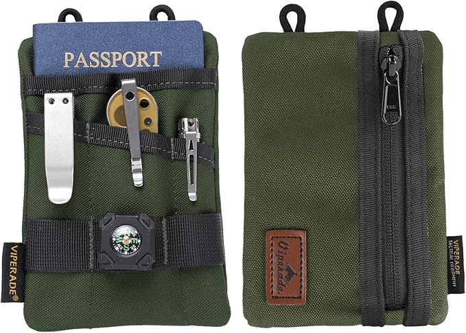 VIPERADE VE1 Pocket Organizer, EDC Pouch for Men, EDC Organizer Storage EDC Gears, Multitool Pocket Pouch Hold Your Flashlight/Pocket Knife, Pen, Notebook