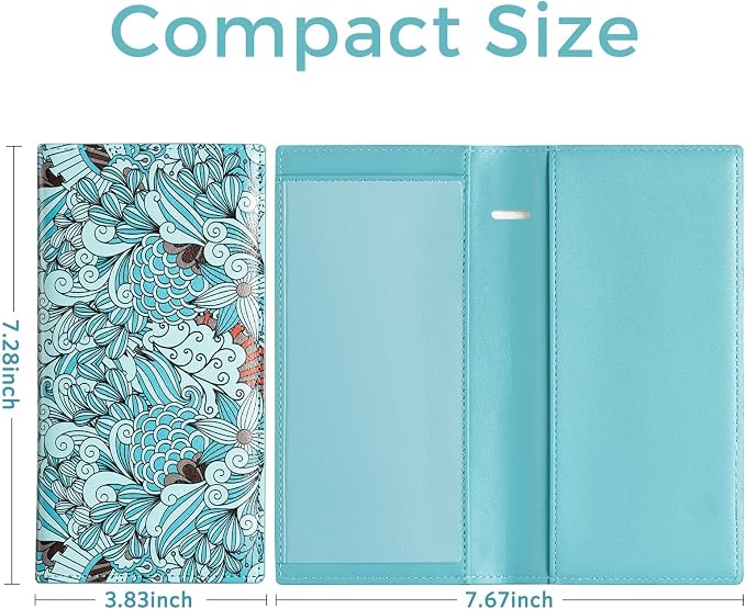 CoBak Premium Leather Checkbook Cover - RFID Blocking, Classic Design, Slim & Durable - Perfect for Personal & Business Checks