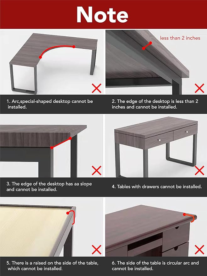 HONJIE Ergonomics Desk Extender Tray, Suitable for Office. Foldable, Punch-Free Clamp on.Computer Keyborad Tray, Desk Extension Board(21.65"*9.45"(55cm*24cm), White Carbon Fiber)…