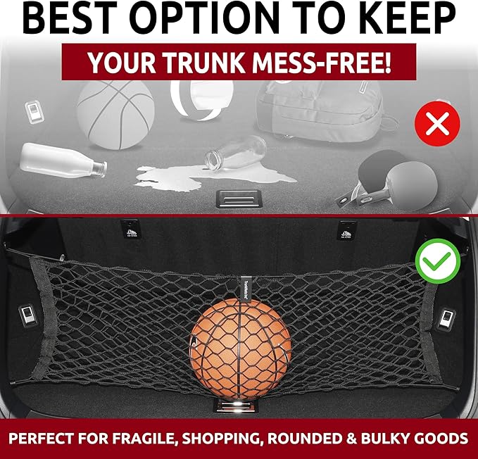 Envelope Style Automotive Elastic Trunk Mesh Cargo Net for Lexus NX 2015-2025 - Premium Trunk Organizer and Storage - Luggage Net for Crossover - Best Car Organizer for Lexus NX