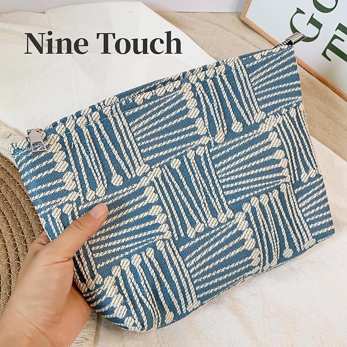 Makeup Bag for Women, Creative Cosmetic Bag, Large Zipper Pouch(10.6" * 7.1" * 2.8"), Aesthetic Make Up Bag for Purse, Perfect for Storing Makeup And Accessories, Makeup Bag for Daily Travel Gifting