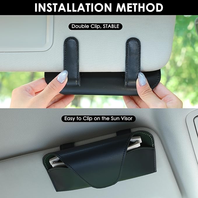 Sunglass Holder for Car Visor, Car Sunglasses Holder Eyeglasses Holder for Visor Accessories