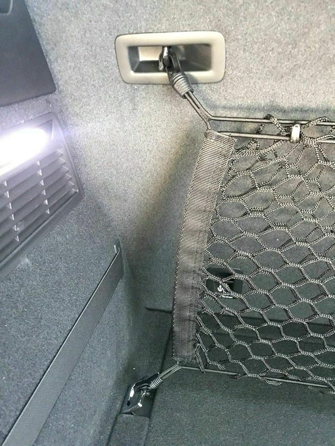 Rear Seats Trunk Organizer Cargo Net for Audi Q8 SQ8 2019-2025 – Envelope Style Cargo Net for SUV – Premium Mesh Car Trunk Organizer Vehicle Carrier Storage – Compatible with Audi Q8