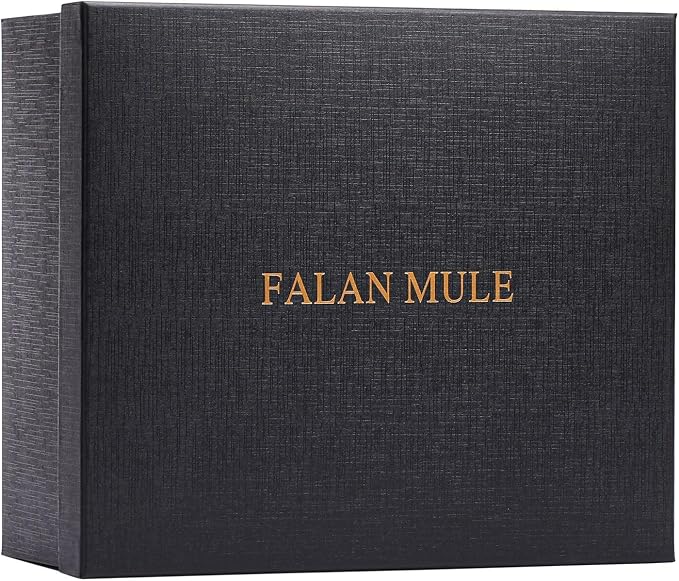 FALAN MULE Wallet for Men Genuine Leather RFID Blocking Credit Card Holder for Men