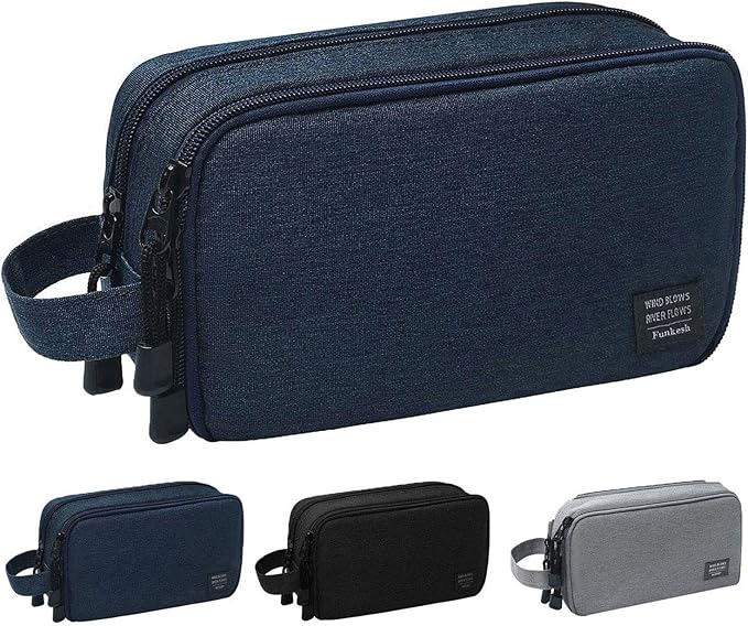 Mens Toiletry Bag Waterproof Organizer Bag Travel Shaving Dopp Kit Perfect Travel Accessory Gift