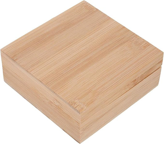 Wooden Desktop Organizer Box with Lid Storage Case for Home and Office Hand-polished Square Storage Bin Sleek Modern Design for Jewelry Cosmetics Stationery and Essentials