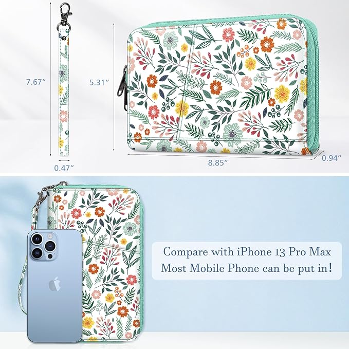 Fintie Family Passport Holder Wallet, RFID Blocking Travel Document Organizer Clutch Bag Credit Cards Case Cover for Women Men