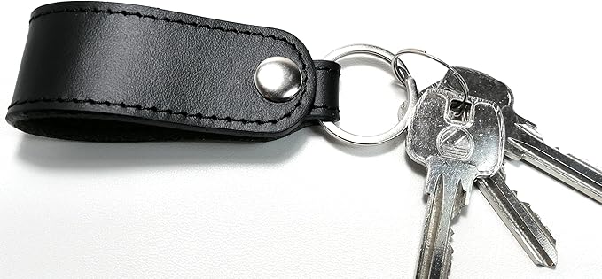 Key Chain Genuine Leather Car Keychain for Belt, Universal Key Fob Keychain Holder for Men and Women