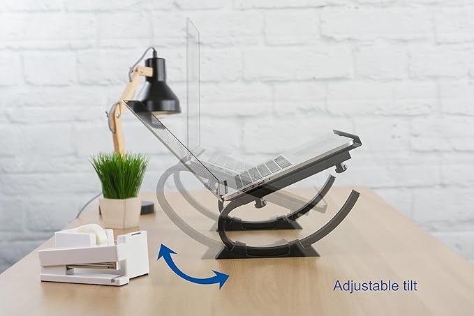 VIVO Black Fully Adjustable Curved Laptop, Notebook and Monitor Riser Stand STAND-V001N