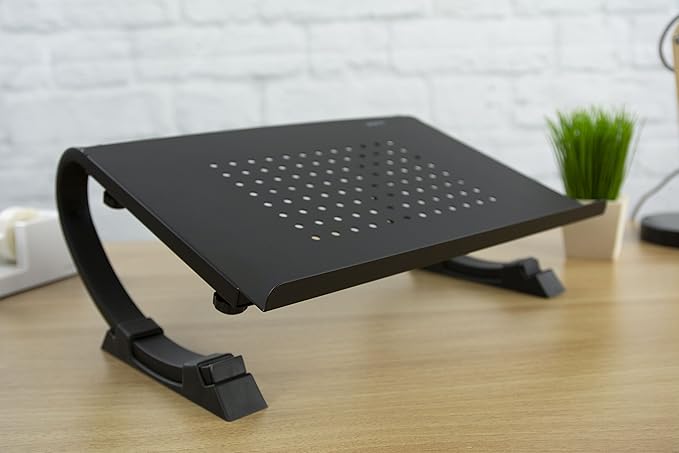 VIVO Black Fully Adjustable Curved Laptop, Notebook and Monitor Riser Stand STAND-V001N