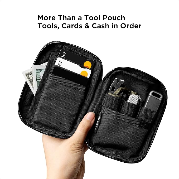 ALPAKA HUB Pouch V2 EDC Organizer for Cables, Cards, Coins, RFID Blocking Small Tool Bag for Everyday Carry and Travel