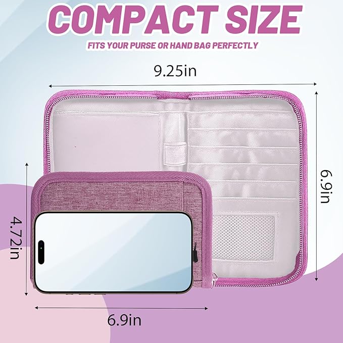 Passport Holder for Travel Essentials, RFID Blocking Protector Passport Wallets, Passport Document Organizer Case for Travel Must Have, Passport Book for Women, Couple, Family Cards, Tickets, ID, Cash