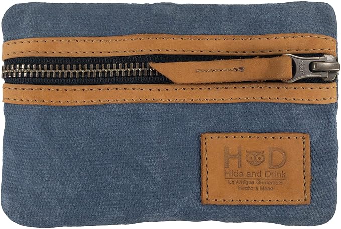 Hide & Drink, Multi-Tool Pocket Pouch, Compact Multipurpose EDC Zippered Bag, Mini Camping Tool Case, Waxed Canvas, Knife Holster, Handmade Slim Organizer