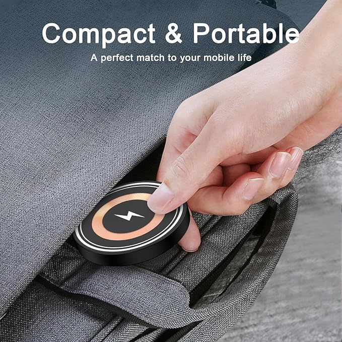 Wireless Charger for Samsung 15W Magnetic Wireless Charger Magnet Fast Charging Pad for Samsung Galaxy S26/S25 Ultra/S24/S23/S22/S21/Z Fold Flip 7 6 Google Pixel 10 Pro XL 9 8a 7a, USB A/C Charge Port