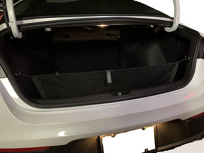 Envelope Style Automotive Elastic Trunk Mesh Cargo Net for Kia K5 LX LXS GT-Line EX 2021-2025 - Premium Trunk Organizer and Storage - Luggage Net for Sedan - Best Car Organizer for Kia K5