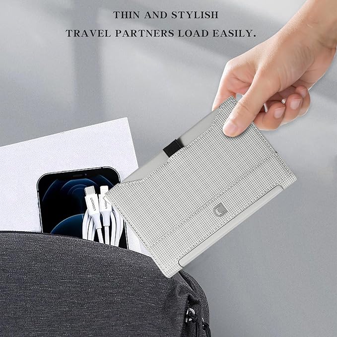 Passport Holder for Travel Essentials, RFID Blocking PU Leather Passport Wallet Cover Card holder Case Passport Book Holders for Women and Men, Grey