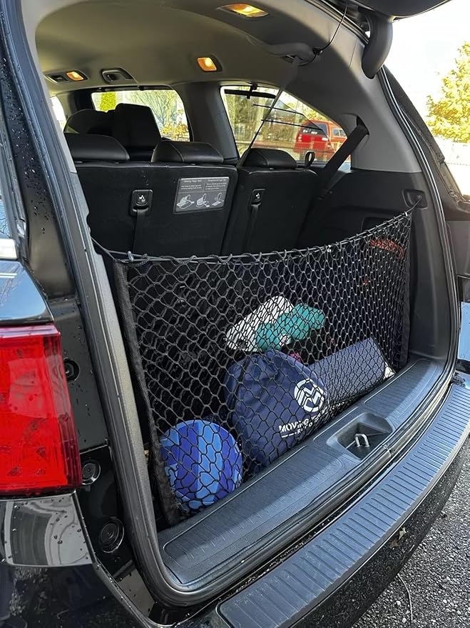 Trunk Organizer Cargo Net for Honda Odyssey 2018–2025 – Envelope Style Cargo Net for Van – Premium Mesh Elastic Car Trunk Organizer Vehicle Carrier Storage – Compatible with Odyssey