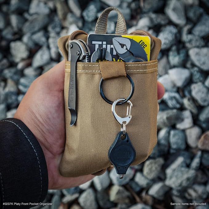 MAXPEDITION Platy Pocket Organizer, Durable EDC Tool Pouch for Men, Neck Wallet with Paracord Lanyard, Holds Flashlight, Multitool, Pen, Notebook