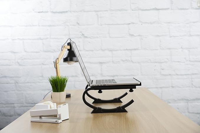 VIVO Black Fully Adjustable Curved Laptop, Notebook and Monitor Riser Stand STAND-V001N