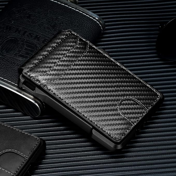 furid Smart Wallet For Men Slim: Rfid Minimalist Pop Up Wallets with Money Clip Metal Credit Card Holder - Gifts for Husband Father at Birthday Anniversary