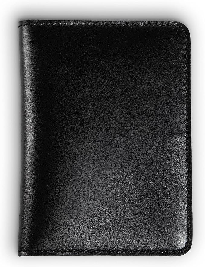 PEGAI Personalized Leather, Passport Holder For Travel | Handmade Passport Wallet Cover Case | Travel Document Holder, Passport Cover for Men, Women, and Family | Pike (Dexios Black)