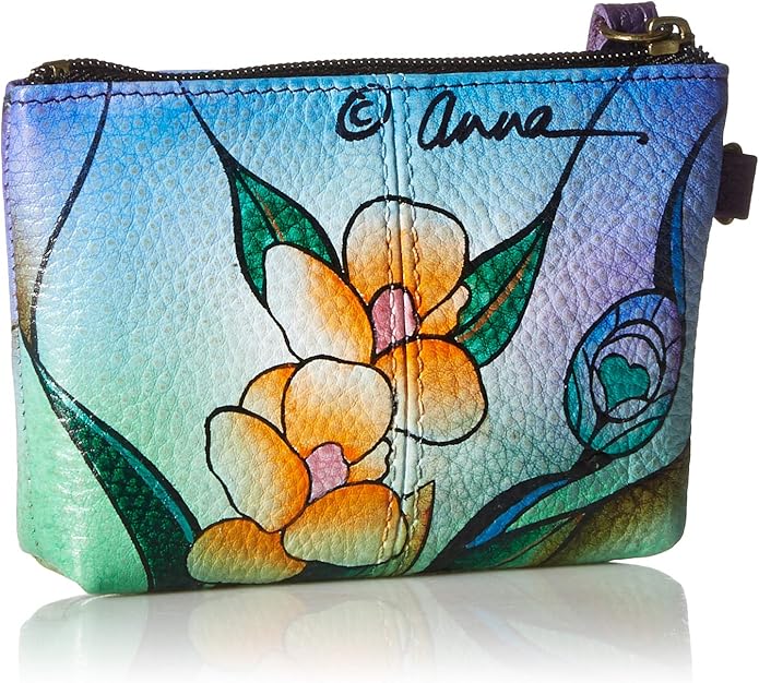 Anna by Anuschka Women's Hand Painted Leather Coin Pouch Purse